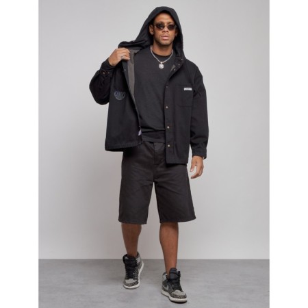Jeaning jacket men's, size 48, black color-4