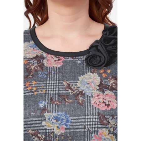Women's dress, size 62, blue color-3