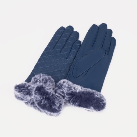 Female gloves, size 7.5, with insulation, blue color