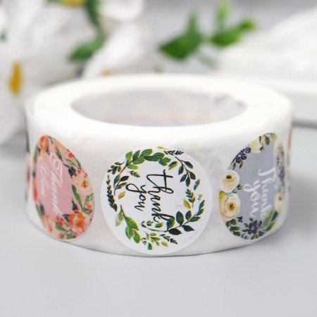 Stick Paper "Plant" d = 2.5 cm 500 pcs in a roll 3x6.5x6.5 cm-2