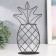 Decor metal, glass "Pineapp" black 15x5.5x25 cm