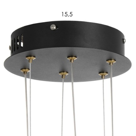 Bayerlux lamp "Rings" LED 120W black-gold 47x8x93 cm-6