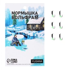 Mormyshka column black + green ball, weight 0.35 g