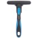 Delight-combed combing large, short teeth 22 mm, black and blue