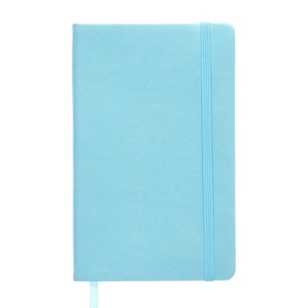 Notepad A5 "Aquamarine", 96 sheets, in a ruler, solid cover, artificial leather, elastic band, pocket, lies, tinted block-4