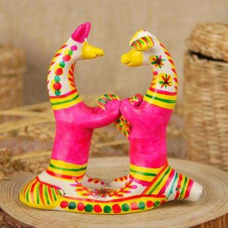 Filimonovskaya toy "Fox with a rooster"-7