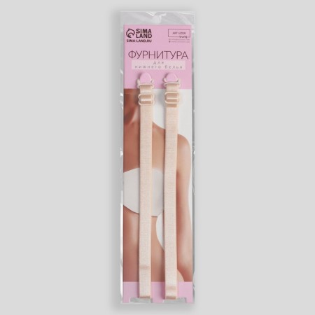 Textile straps, 1 cm, 37 cm, steam, beige color-3