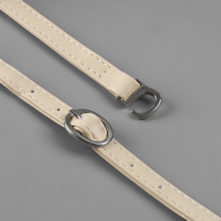 Shoe strap, artificial leather, 58 cm, 8 mm, 2 pcs, beige color-2