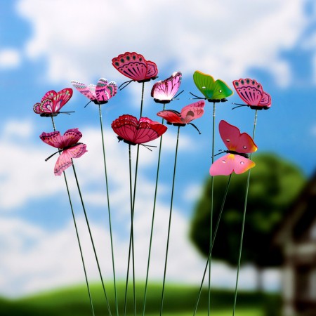 STETER "Butter's butterfly" 5x7cm/25cm, set 10pcs, mix-1