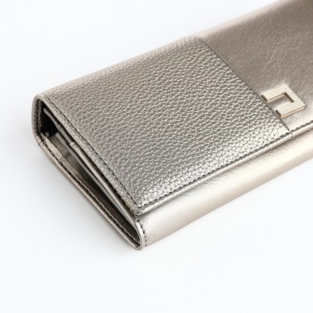 Women's wallet on magnets, silver color-2