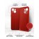 Borasco cover for iPhone 15 Plus, Soft Touch, silicone, microfiber, red