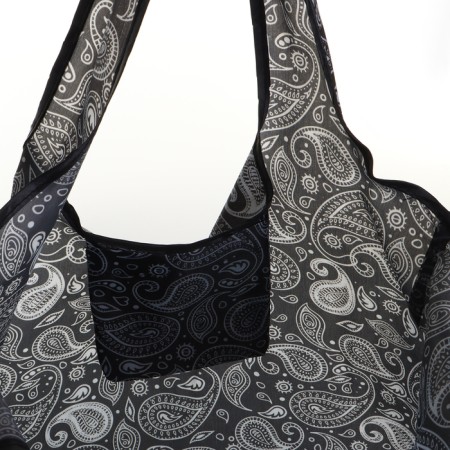 Household bag without fastening, folding, black color-2