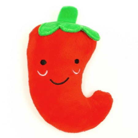 A toy for dogs "Chili pepper" with a squeak, 11 cm, red-1