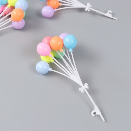 Decor for creativity plastic "Bound of balloons" 8 pcs 16.6 cm-2