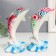 Polystone souvenir "painted dolphin" mix 4.8x5.5x10.5 cm