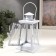 Climber metal, glass for 1 candle "Lantern" white 21x11x11 cm