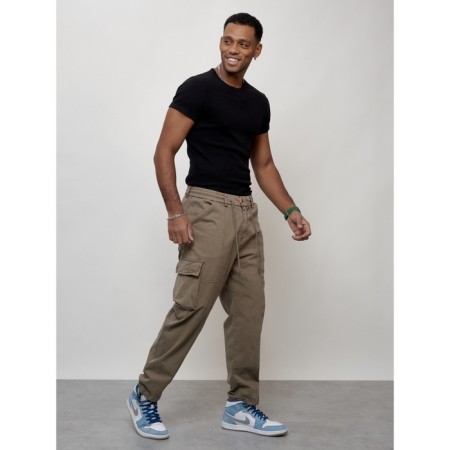 Cargo jeans, size 48, beige color-2