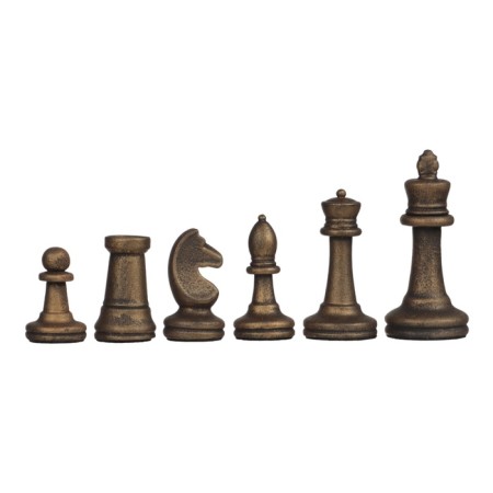 Chess figures, polystone, King H-8.8 cm d-3.8 cm, pawn H-4.2 cm d-2.7 cm-3