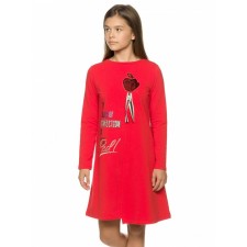 Dress for girls, height 128 cm, red color
