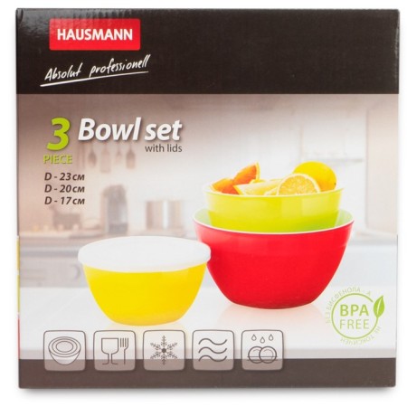 A set of bowls with Hausmann covers, 3pcs-6