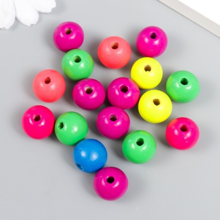 Beads for creativity tree "Neon Mix" D-1.5 cm, set of 20 g