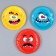 Disposable paper plate "Monster", mix, 18 cm, set 6 pieces
