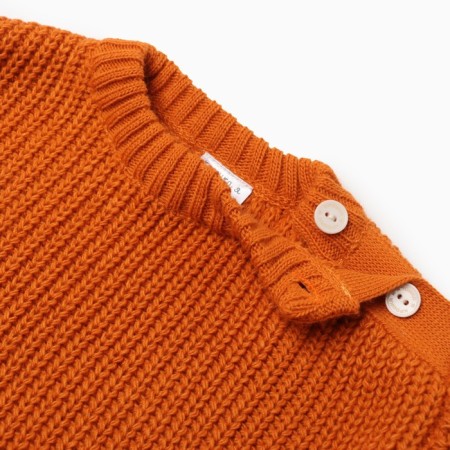 Jumper knitted baby i oranges, r.68-74, orange-4