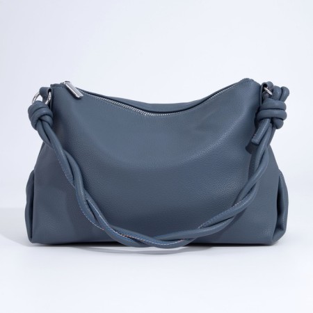 Bag Cross-Bodi with a zipper, blue color