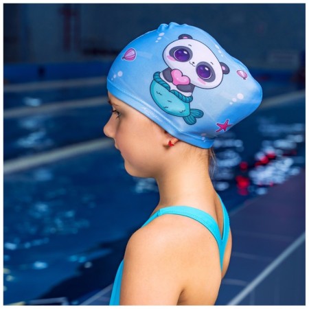 Hat of swimming children's Onlytop "Milot", fabric, girth 46-52 cm-3