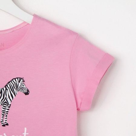 Women's T-shirt KAFTAN "Zebra", pink, rr 40-42-6