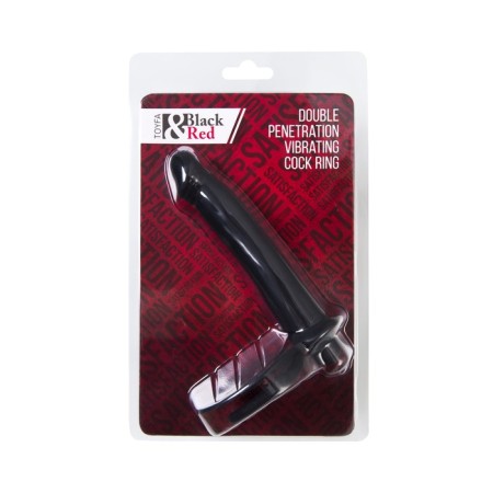 Black & Red toyfa double penetration nozzle, 19 cm, silicone, black color-8