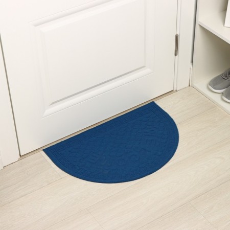 Mat with a moisture -drowning semicircular without a trim “spiral”, 40 × 60 cm, color mix-9