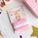 Hair gum "Beauty" (set 3 pcs) 5.5 cm, white pink