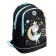 School backpack, 38 x 28 x 18 cm, Grizzly, ergonomic back, + keychain, black