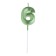 Candle in the cake on the skewer "Fine", the number "6", the emerald, 5 cm