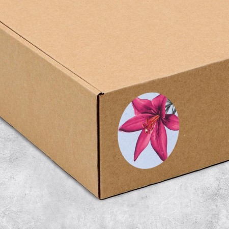 Stickers for gifts and colors "Happiness", flowers, 9 x 16 cm-2