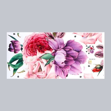 Stick plastic interior color "Large flowers" 30x60 cm-1