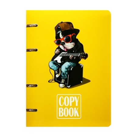 Notebook on A5 160 rings in Calligrata Coopybook Dog, plastic cover, offset block-2