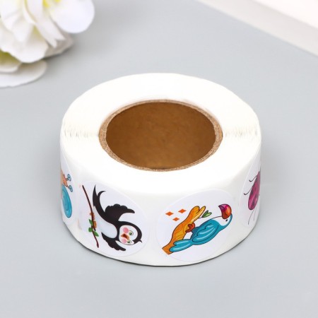 Stick Paper "Cute Creation" d = 2.5 cm 500 pcs in a rolon 3x6x6 cm-3