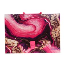 A4 Portfire folder, 1 department, 800 μm, Erichkrause Marble Amethyst, up to 350 sheets, with a pattern
