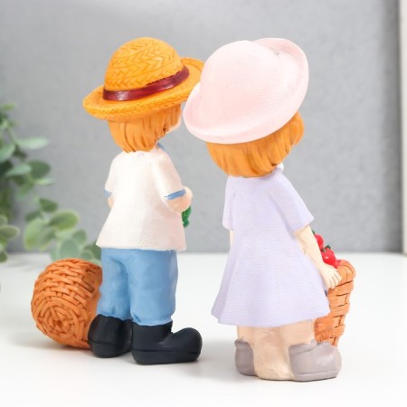 Polystone souvenir "Baby/Baby with a crop in the basket" Set 2 pcs 14x6.8x6 cm-4