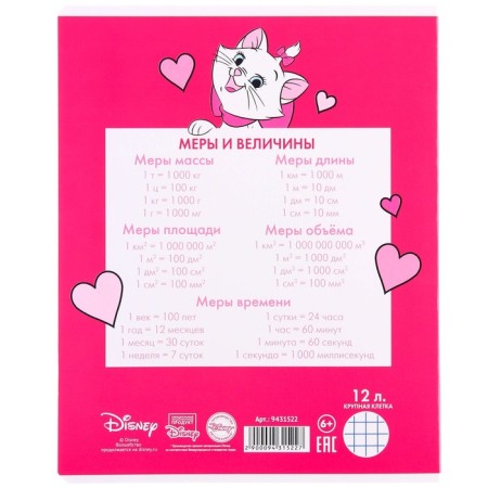 Notebook in a large cage 12 sheets, 5 types of mix, cover coated cardboard, cats aristocrats-9