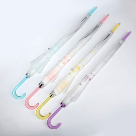 Umbrella - semi -automatic “flowers” ​​cane, 8 spokes, r = 45 cm, color mix-3