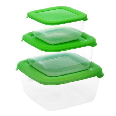 A set of food containers "Light", 3 pcs: 460 ml, 950 ml, 1.5 l, color mix-6