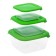 A set of food containers "Light", 3 pcs: 460 ml, 950 ml, 1.5 l, color mix
