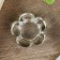 Glass of glass per 1 candle "Flower" transparent 2.5x6.5x6.5 cm