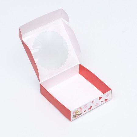 Gift box with a window, "only for you" 11.5 x 11.5 x 3 cm-5