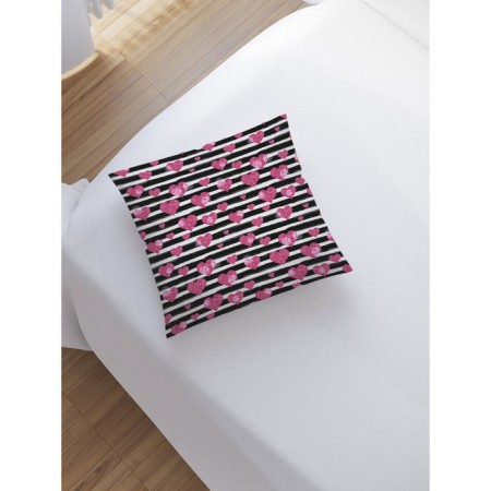 Pillowess decorative "hearts and stripes", on a zipper, size 45x45 cm-1