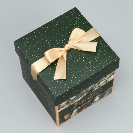Folding box “Winter will give miracles”, 15 x 15 x 15 cm, new year-1