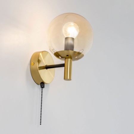 Sconces Citilux "Charlize" CL143413, 13x20.5 cm, 1x40W, E14, brown color-1